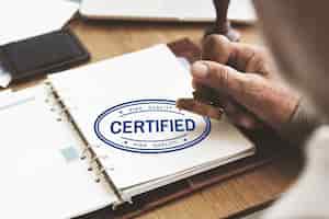 Free photo certified warranty guarantee insurance assurance concept