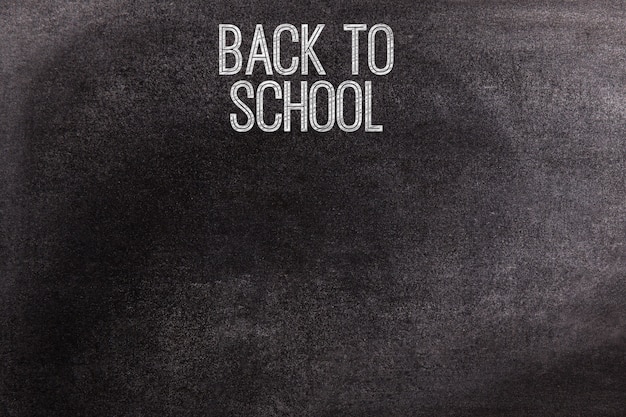 Free photo chalkboard with the text back to school