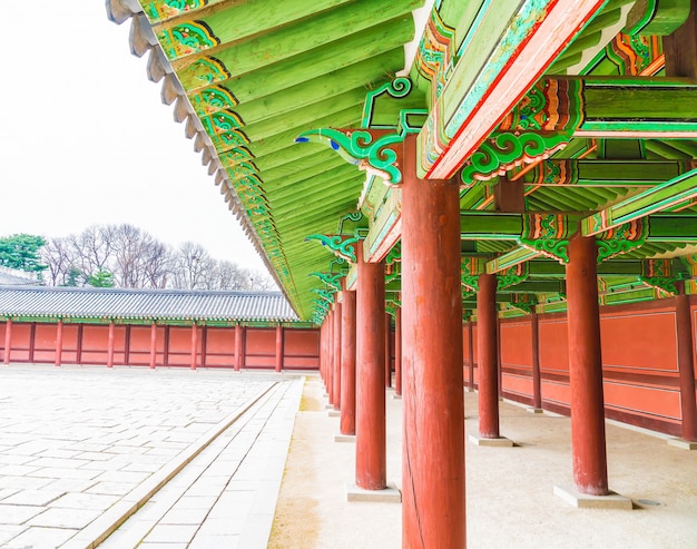 Changdeokgung Palace Красивая традиционная архитектура в Сеуле, Корея