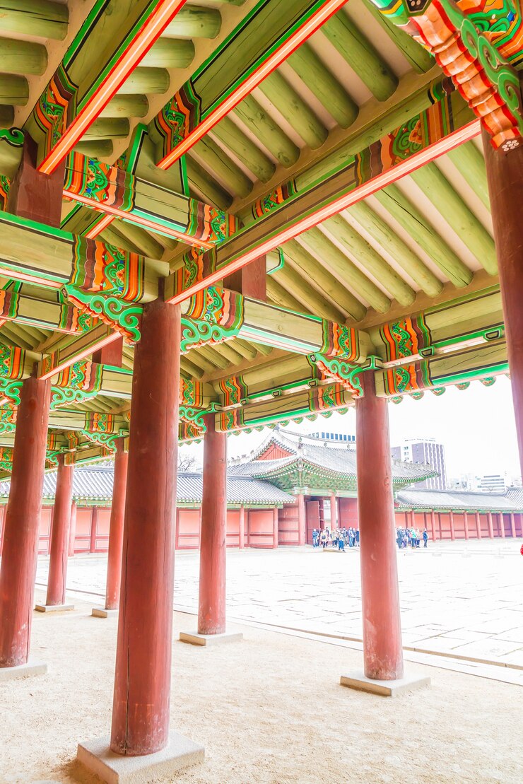 Free Photo changdeokgung palace beautiful traditional architecture in seoul, korea