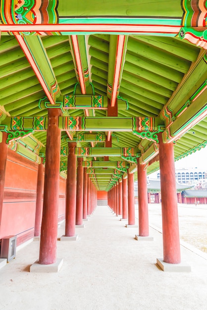 Changdeokgung Palace Красивая традиционная архитектура в Сеуле, Корея