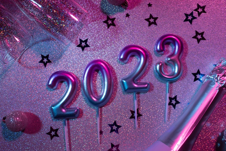 Free Photo change of year still life top view