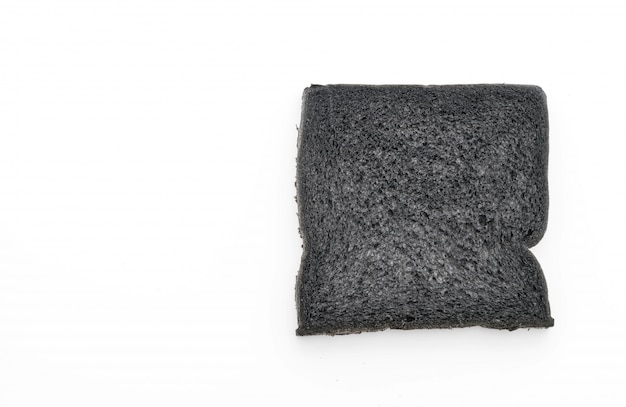 charcoal bread on white