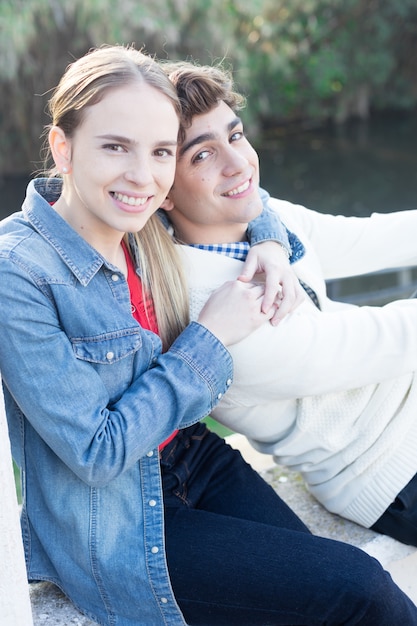 Charming couple having fun