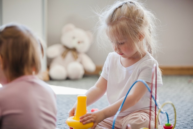 Charming toddlers in kindergarten