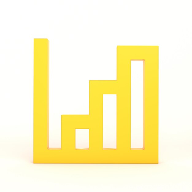 Chart Statistics Front Side With White Background