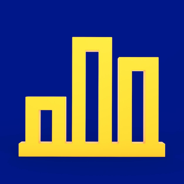 Foto gratuita lato anteriore dell'icona di statistiche del grafico