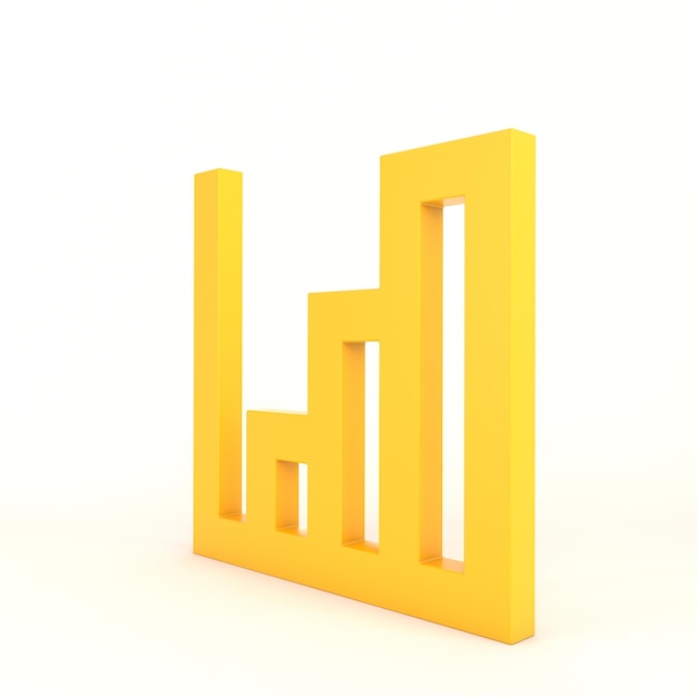 Foto gratuita statistiche grafico lato destro con sfondo bianco