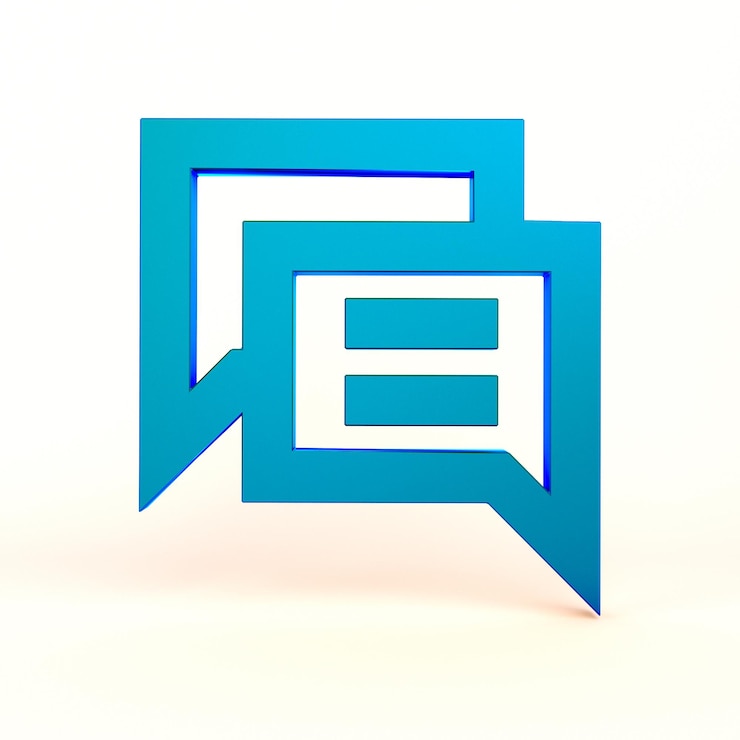 Free Photo chat messages front side in white background