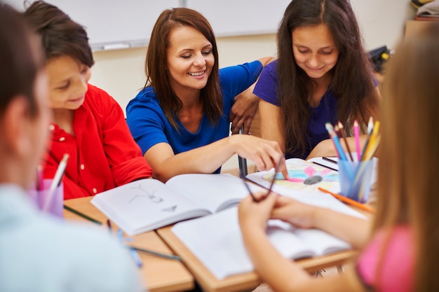 Controllo dei compiti durante la lezione