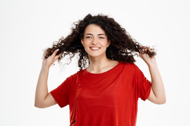  cheerful curly girl