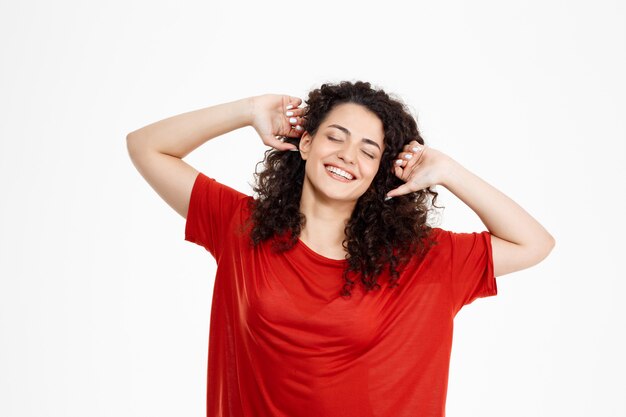  cheerful curly girl