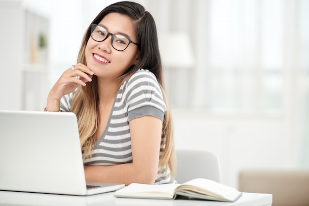 Free photo cheerful student