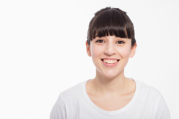 Cheerful woman looking at camera