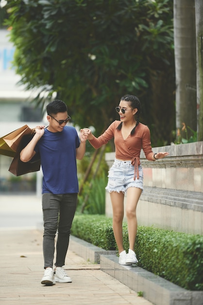 Cheerful youg couple