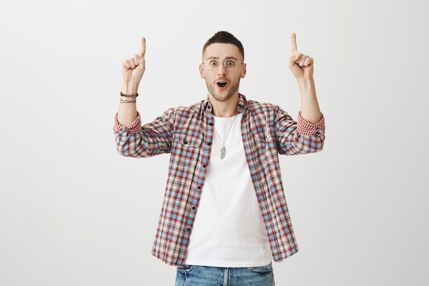 Cheerful young guy posing