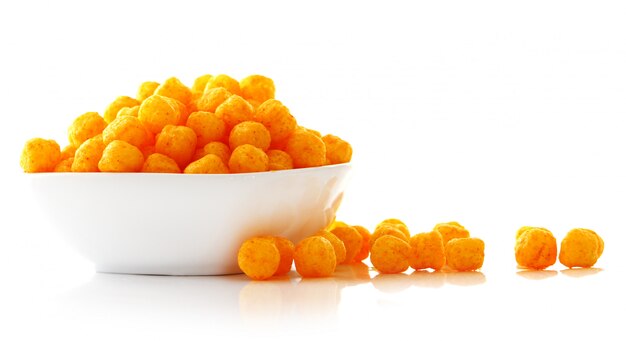 Cheese balls in the bowl