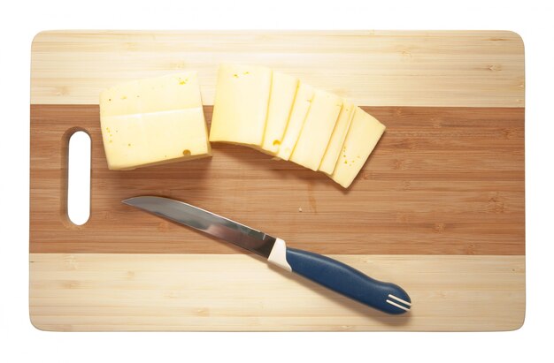 cheese on an cutting board