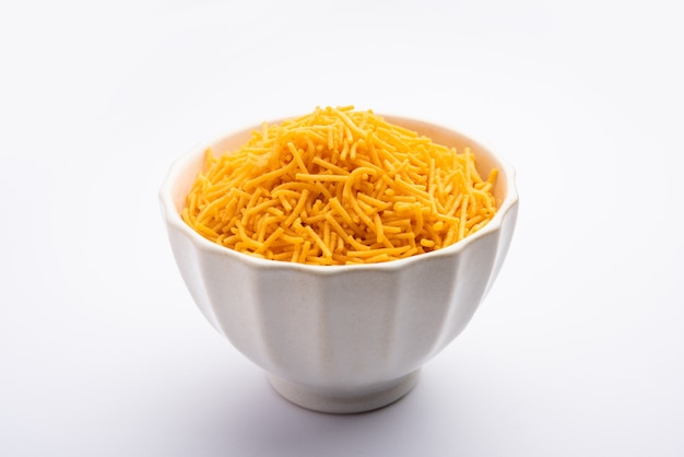 Cheese flavoured sev or bhujiya, tea time snack from india