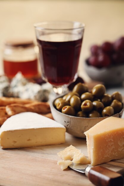 Cheese and olives