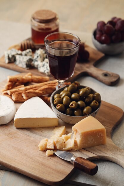 Cheese and olives