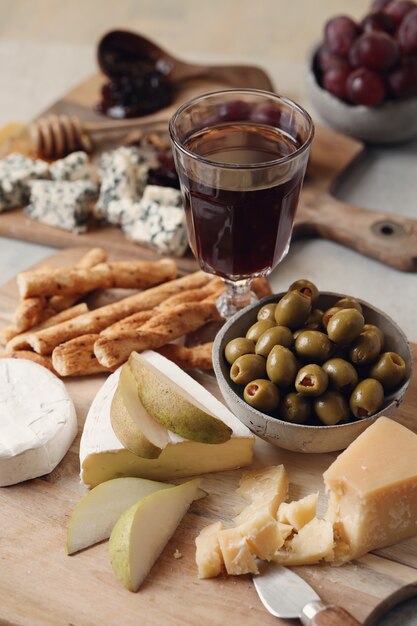 Cheese and olives