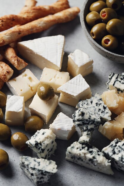 Cheese and olives