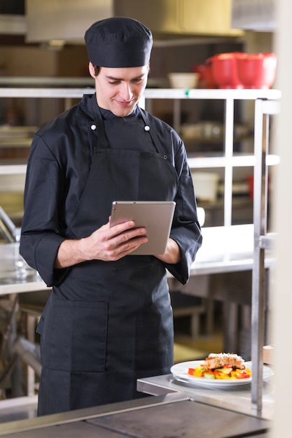 Chef with a tablet