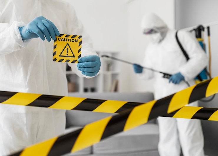 Free Photo chemical risks concept with protective equipment