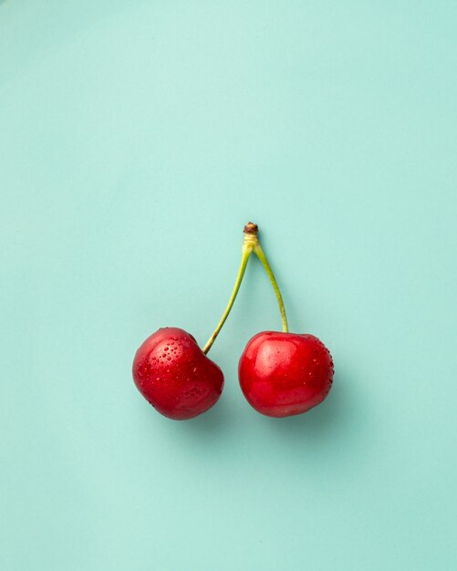 Cherries top view