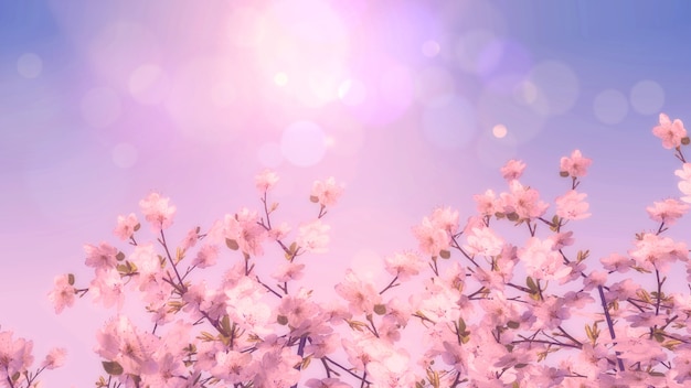 Бесплатное фото Дерево цветущей вишни
