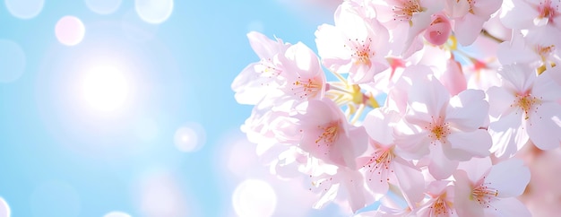 Free photo cherry tree flowers ai generated