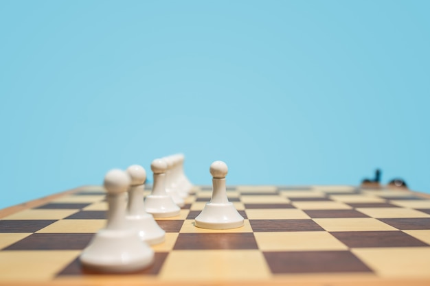 The chess board and game concept of business ideas and competition.