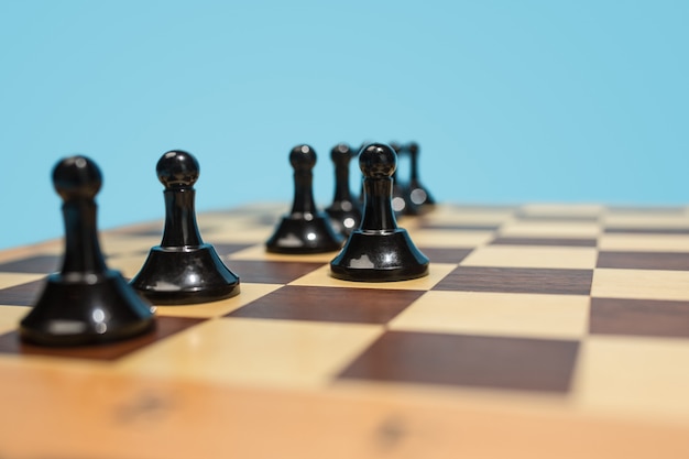 The chess board and game concept of business ideas and competition.