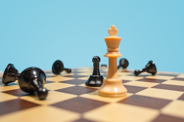 The chess board and game concept of business ideas and competition.