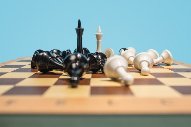 The chess board and game concept of business ideas and competition.