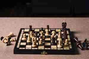 Free photo chess board with figures