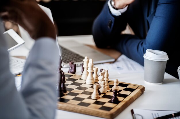 Chess game business strategy concept