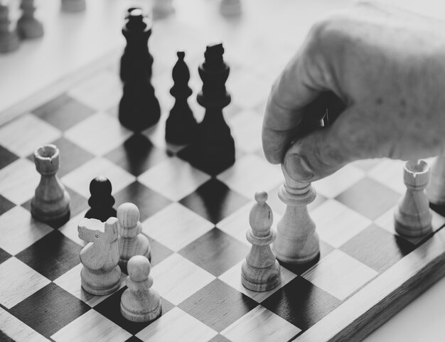 Chess game business strategy concept