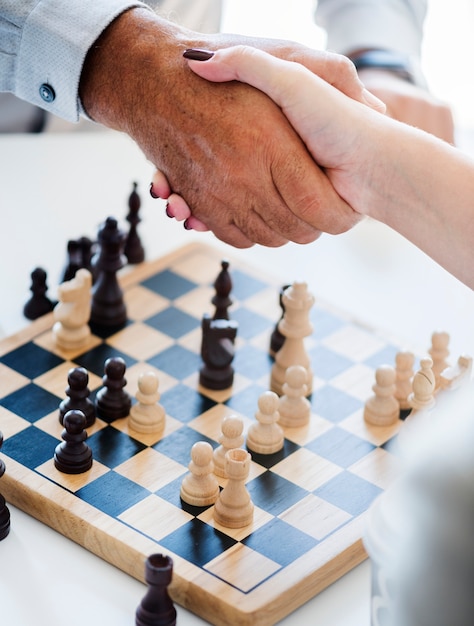 Chess game business strategy concept