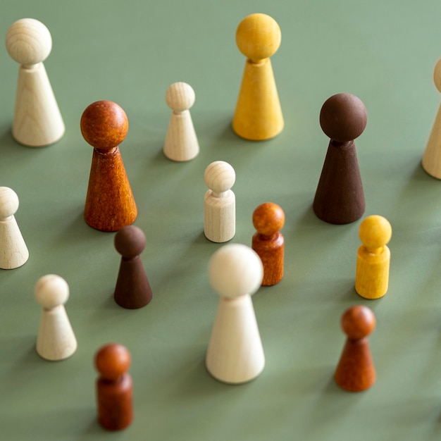 Chess wooden pieces