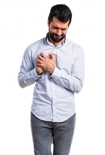 chest adult pain male person