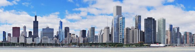 Chicago city urban skyline panorama