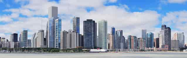 Free photo chicago city urban skyline panorama