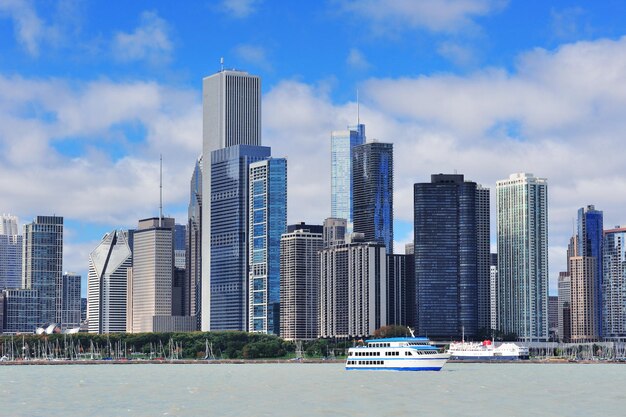 Chicago city urban skyline