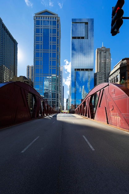 Chicago downtown bridge and buiding, USA