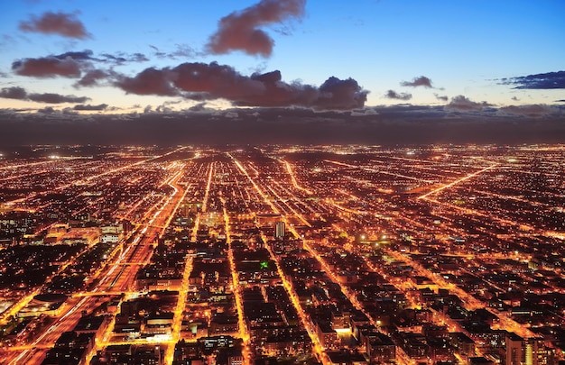 Chicago at dusk