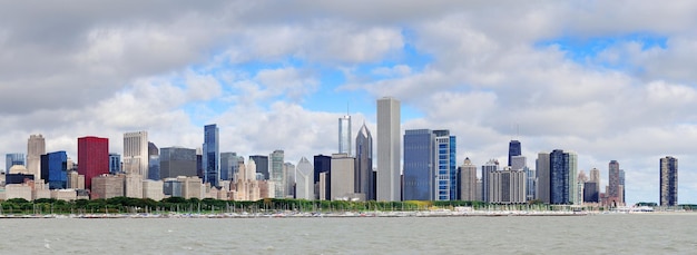 無料写真 シカゴのスカイラインのパノラマ
