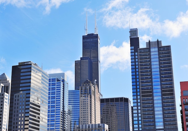 Free photo chicago skyscrapers