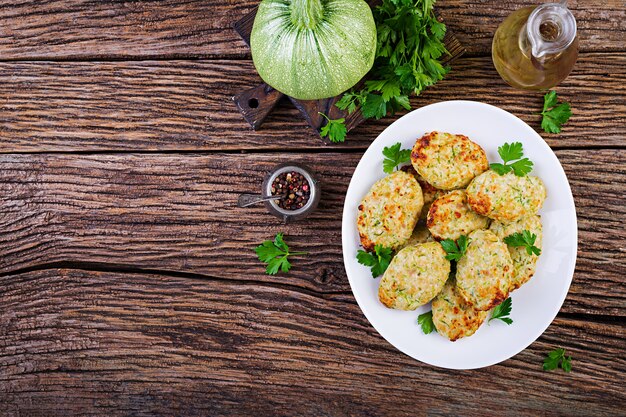 Chicken cutlet with zucchini